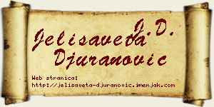 Jelisaveta Đuranović vizit kartica